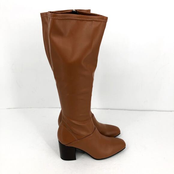 Franco Sarto Womens L-Tribute Knee High Boots US 8 M EU 38.5 Saddle Tan NIB - Picture 3 of 11
